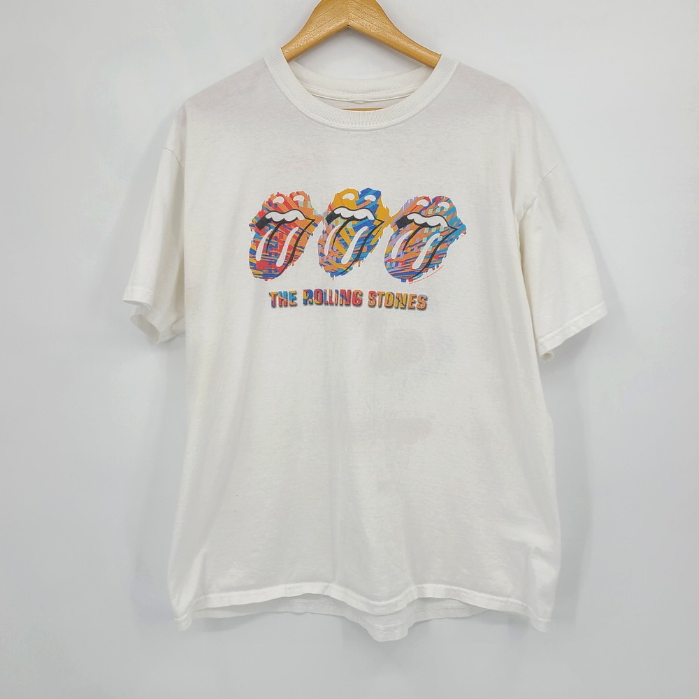 VTG The Rolling Stones 2002/03 Tour T-Shirt Colorful Licks Band Tee Size XL